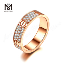 Moissanite White Gold Jewelry 0.272ct anillo de oro rosa para hombres