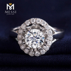 1Carat VVS DEF diamante blanco flor 14k 18k oro blanco compromiso boda laboratorio anillo de diamantes