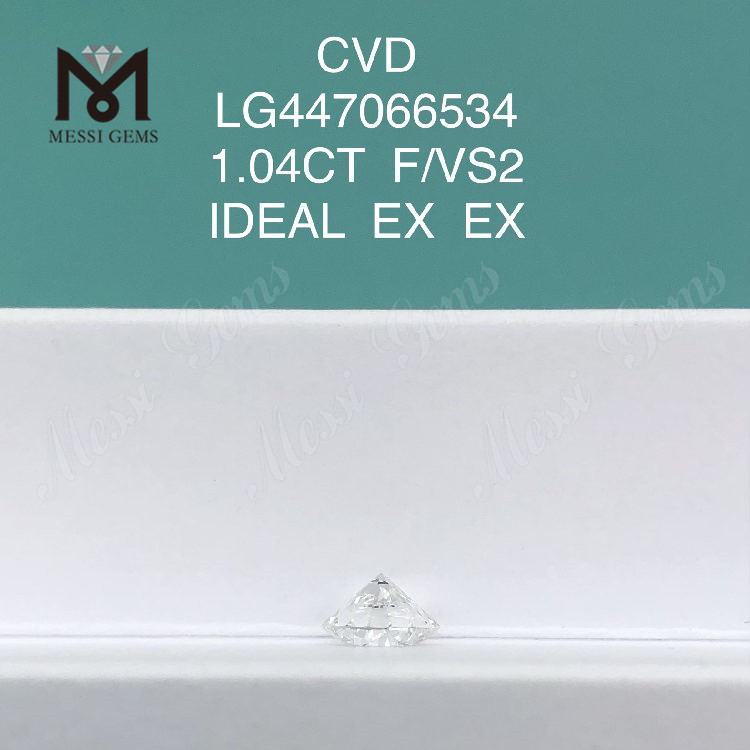 1.04 quilates F VS2 Redondo BRILLANTE IDEAL Diamantes tallados artificialmente