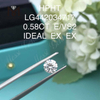 Diamante cultivado en laboratorio redondo de 0,58 quilates E/VS2 IDEAL EX EX