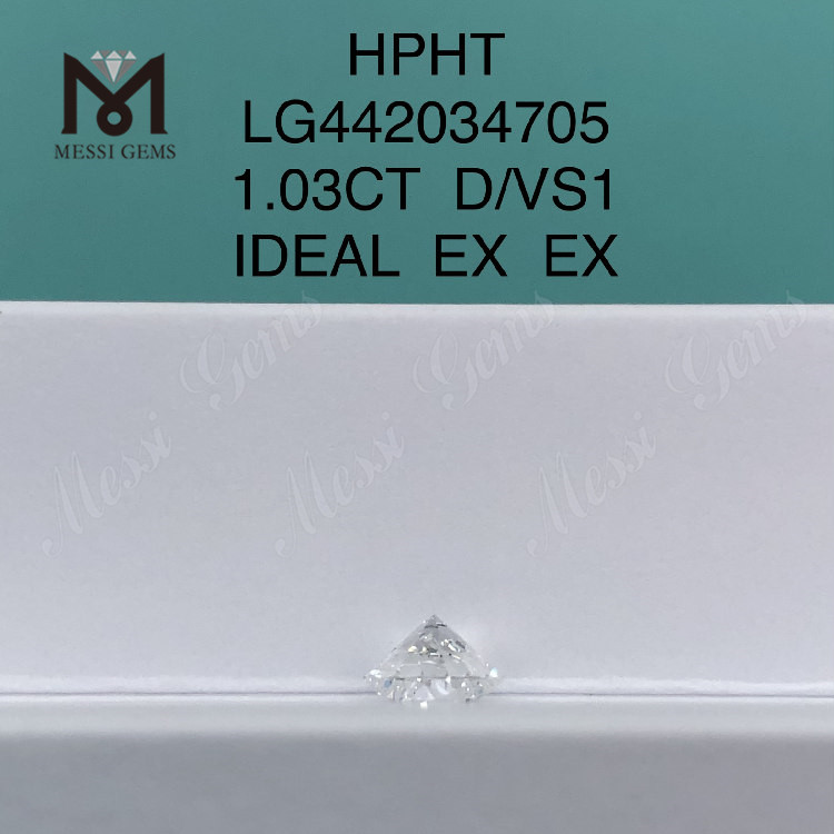 1,03 quilates D VS1 IDEAL EX EX Diamantes hechos por humanos redondos