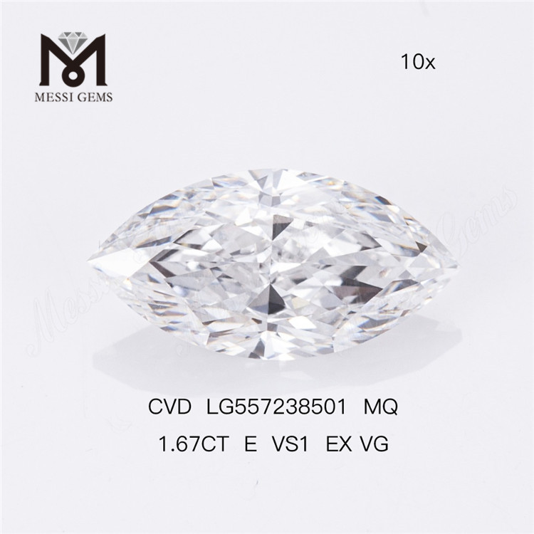 1.67CT E VS1 EX VG marquise lab diamante precio de fábrica de alta calidad