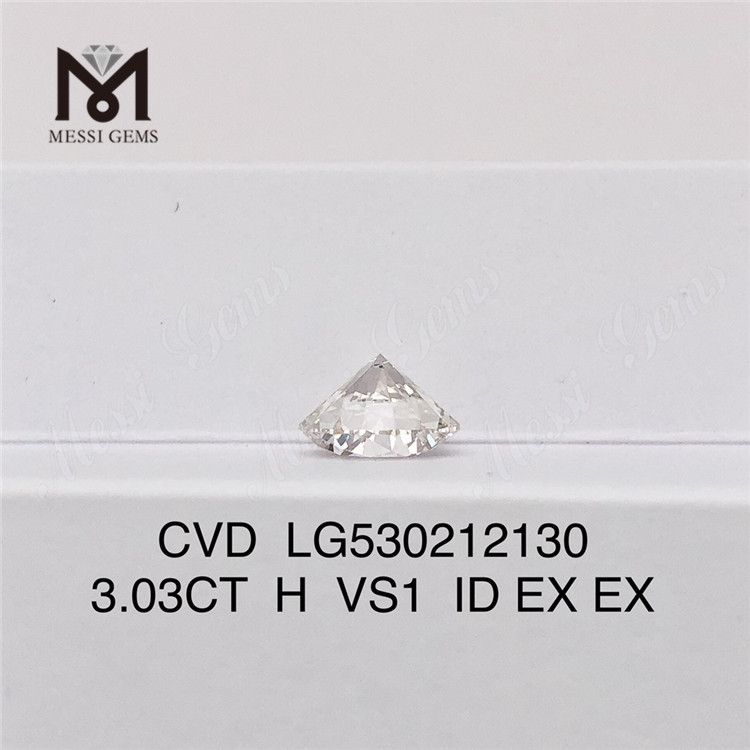 Precio del diamante cvd suelto de forma redonda H de 3,03 quilates por quilate Precio
