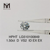 1.50CT D VS hpht diamante EX precio de fábrica de diamantes de laboratorio