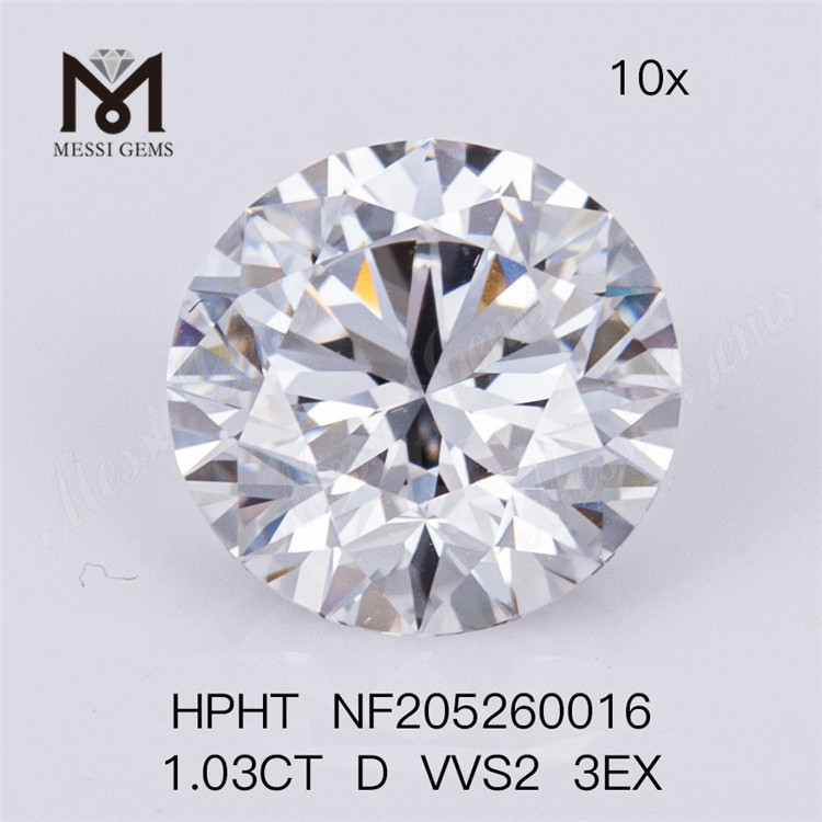diamante de laboratorio de corte redondo