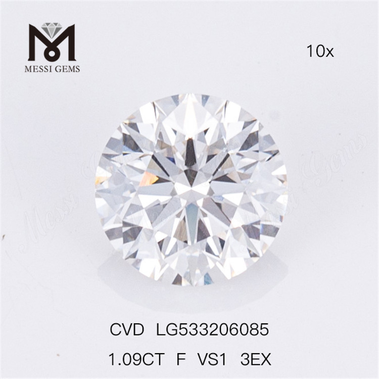Diamante redondo de 1,09 quilates hecho por el hombre D VVS1 3EX Diamante Cvd al por mayor