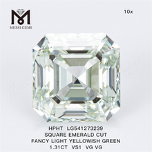 1.31ct HPHT diamantes cultivados en laboratorio precio al por mayor laboratorio creado diamante de corte asscher