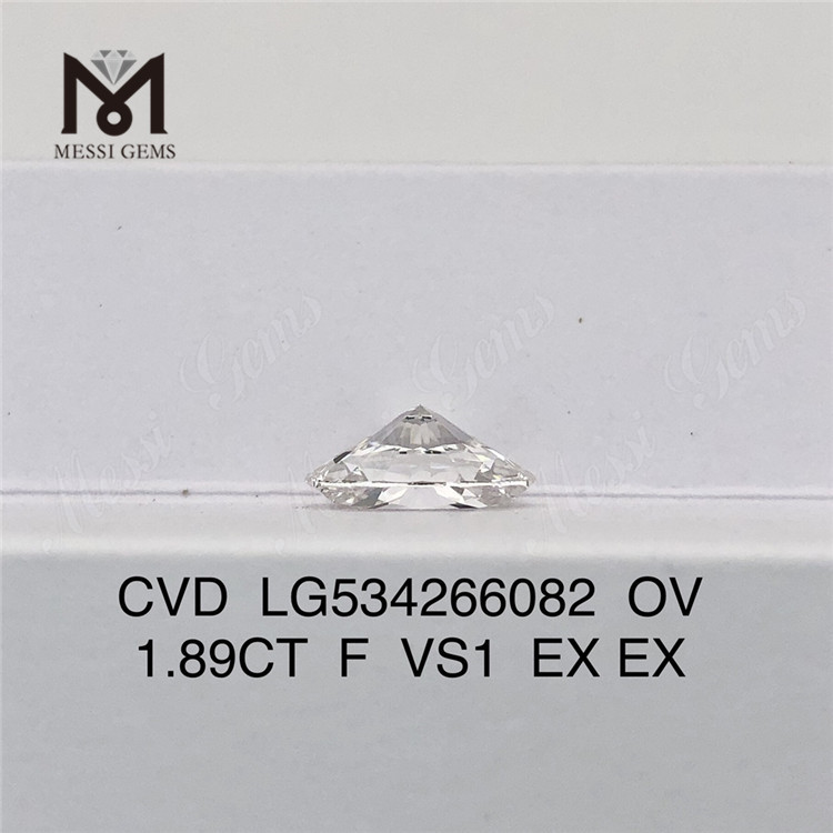 Diamante de laboratorio ovalado F de 1,89 ct VS1 ov diamantes blancos sueltos hechos por el hombre en oferta