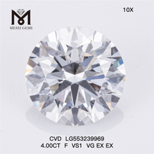 4.00CT F CVD diaond VS1 VG EX EX diamante cultivado en laboratorio a la venta