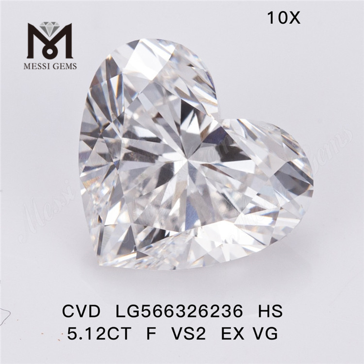 5.12CT F VS2 EX VG HS diamante de laboratorio CVD LG566326236 