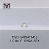 Diamante cultivado en laboratorio de corte brillante redondo sintético suelto de 1.03ct D VVS2 HPHT para anillo