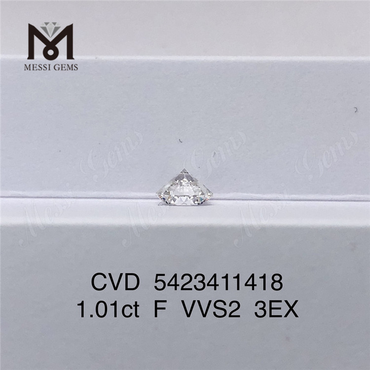Diamante cultivado en laboratorio de corte brillante redondo sintético suelto de 1.03ct D VVS2 HPHT para anillo