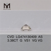 3.38ct COMO 3ct diamante sintético barato cvd diamante precio al por mayor