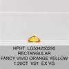 Diamante de laboratorio amarillo de 1,20 ct VS1 Diamante de laboratorio de corte RECTANGULAR a la venta LG534250295