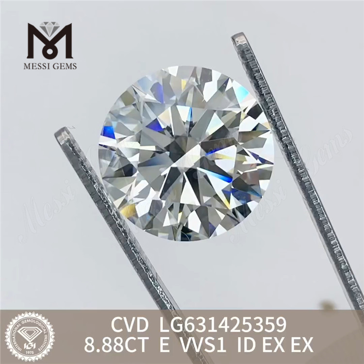 8.88CT E VVS1 ID diamantes cultivados en laboratorio CVD LG631425359 丨Messigems 