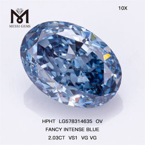 2.03CT VS1 VG VG OV FANCY AZUL INTENSO Diamante azul profundo Hpht LG578314635