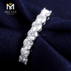 Anillo de eternidad de diamantes de diseño clásico de oro blanco de 18 quilates, joyería de oro, regalo para mujer