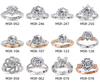 Anillo de diamantes de laboratorio de joyería con conjunto de bodas de oro rosa de 2 quilates y 18 quilates