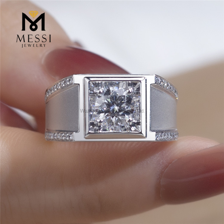 Alianzas de boda para chicos con diamantes cultivados en laboratorio de 8,6 g en oro blanco de 18 quilates Su pareja con estilo para toda la vida