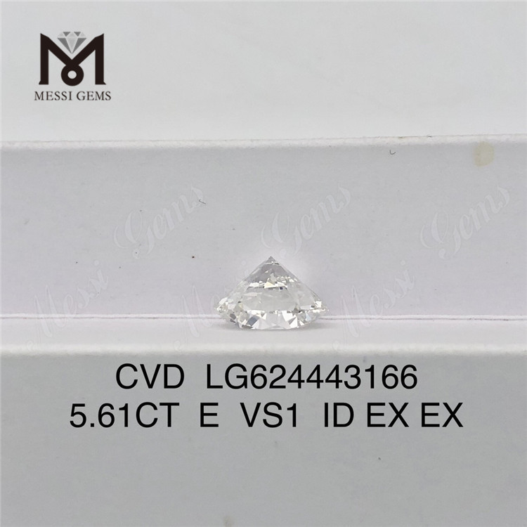 5.61ct E VS1 ID diamantes cultivados en laboratorio CVD LG624443166 丨Messigems