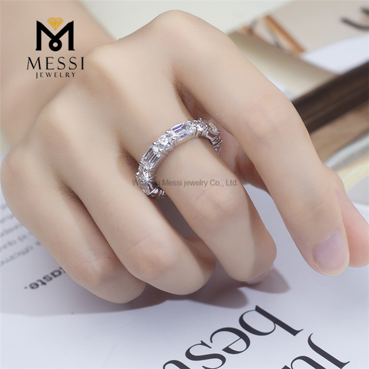 anillos de boda de diamantes sintéticos