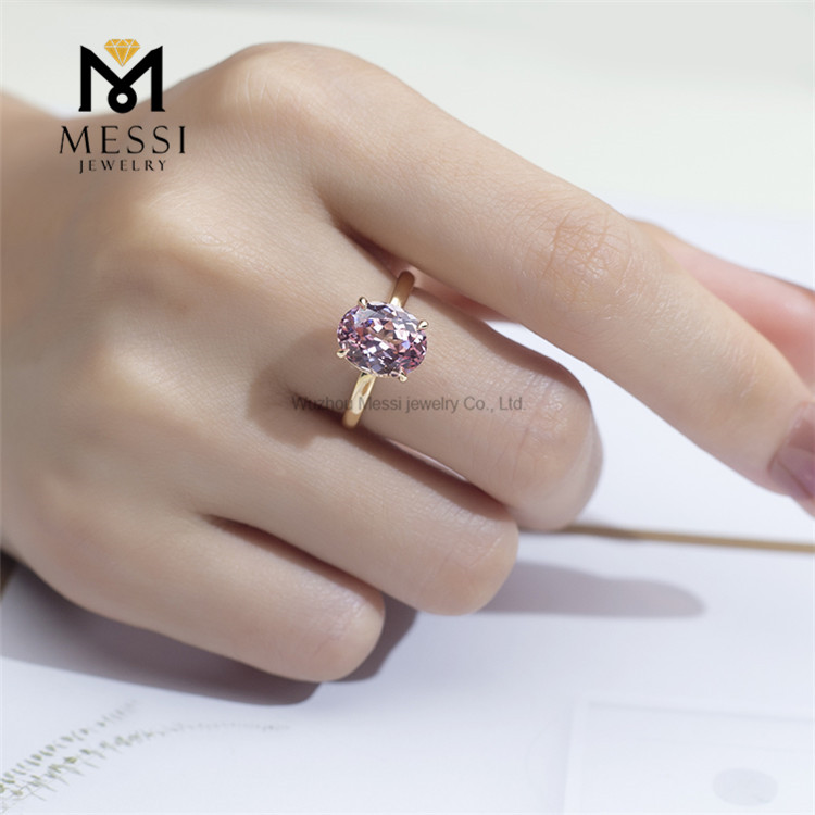 anillos de compromiso de diamantes rosas