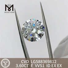 3.6ct Igi Diamond E VVS1 CVD Diamond Lujo sustentable 丨Messigems LG588369812