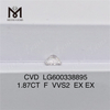 1.87CT F VVS2 CVD Diamante cultivado en laboratorio de 1 quilate SQ Premium Choices 丨Messigems LG600338895 