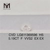 5.19CT F HS VVS2 CVD mejor precio en diamantes cultivados en laboratorio LG611369596 丨Messigems