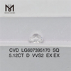 5.12CT D SQ VVS2 porcelana de diamante cultivada en laboratorio CVD IGI LG607395170