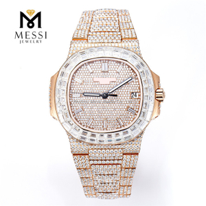 Reloj Iced Out Moissanite de lujo y brillo MSA-582