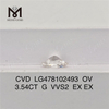 3.54CT G VVS2 OV diamante cultivado en laboratorio CVD LG478102493 丨Messigems