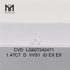 1.47CT D VVS1 diamante cvd Diamantes cultivados en laboratorio de 1 quilate Elaboración de elegancia 丨Messigems LG607342471