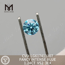 1.24CT VS2 3EX FANCY INTENSE BLUE los diamantes creados en laboratorio más baratos 丨Messigems CVD LG617411207