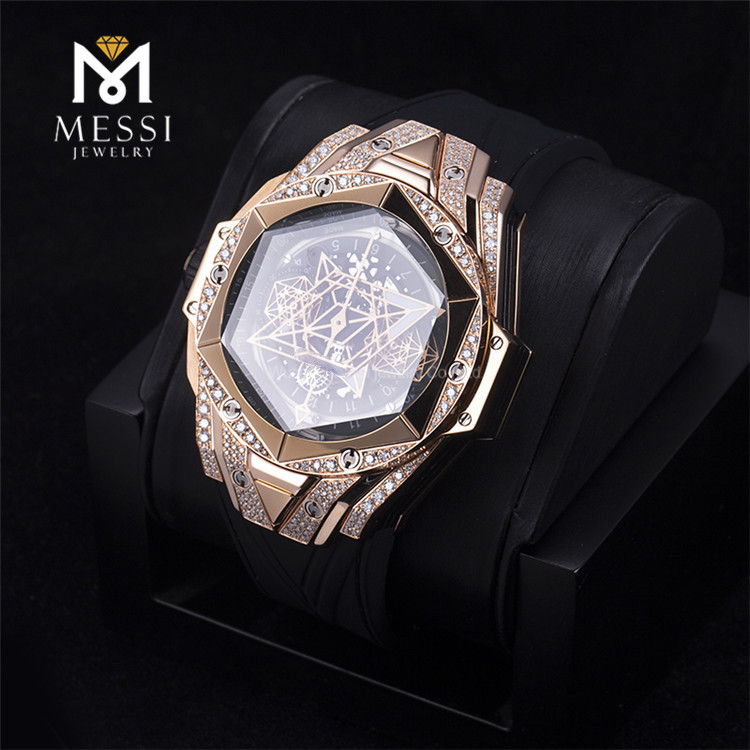reloj de diamantes moissanita