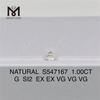 1.00CT G SI2 EX EX VG VG VG Encuentre su diamante natural perfecto Revela brillo S547167 丨Messigems