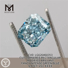 6.47CT CORTE RECTANGULAR FANCY VERDE INTENSO AZUL VS1 CVD diamante de laboratorio azul LG626468353 丨Messigems