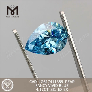 4.17CT PERA FANCY AZUL VIVO SI1 CVD 4ct diamantes de fábrica LG617411359