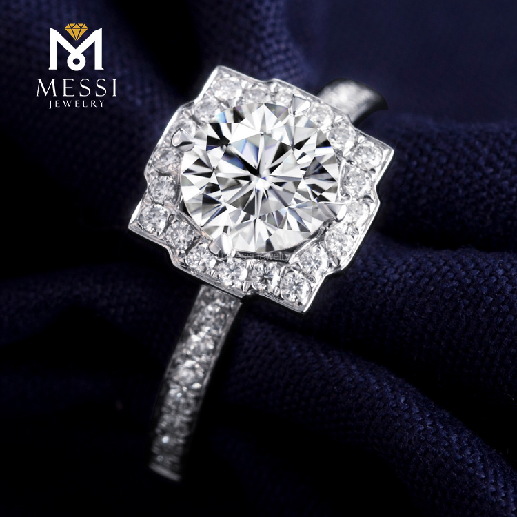 1ct anillo de oro para mujeres