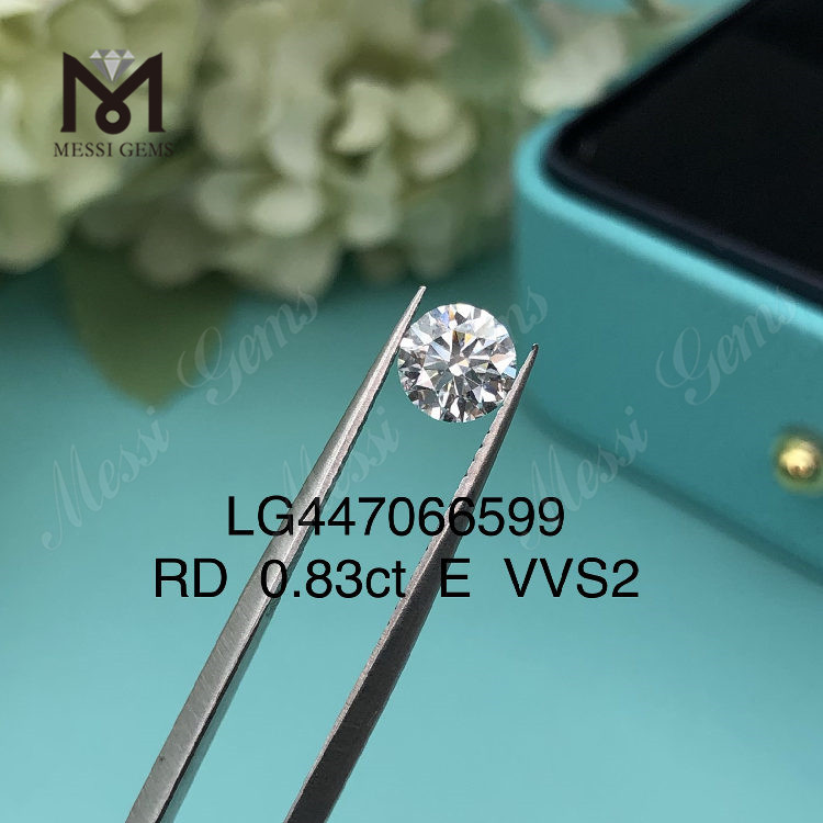 0.83 quilates E VVS2 Redondo BRILLANTE IDEL Diamantes de laboratorio tallados