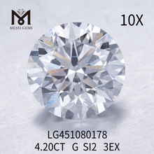 Diamante cultivado en laboratorio de grado de corte G SI2 RD 3EX de 4,2 ct