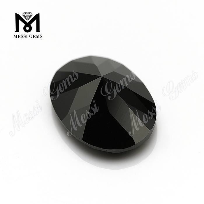 7*9 forma ovalada piedra preciosa suelta de alta calidad circonita cúbica negra