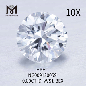 0.80CT blanco D redondo mejores diamantes sintéticos VVS1 3EX