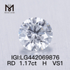 Diamante de laboratorio BRILLANTE redondo H VS1 IDEAL de 1,17 quilates