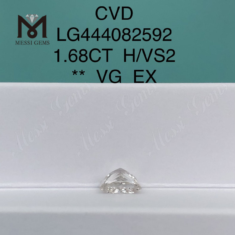 Diamante cultivado en laboratorio de talla princesa H VS2 de 1,68 quilates