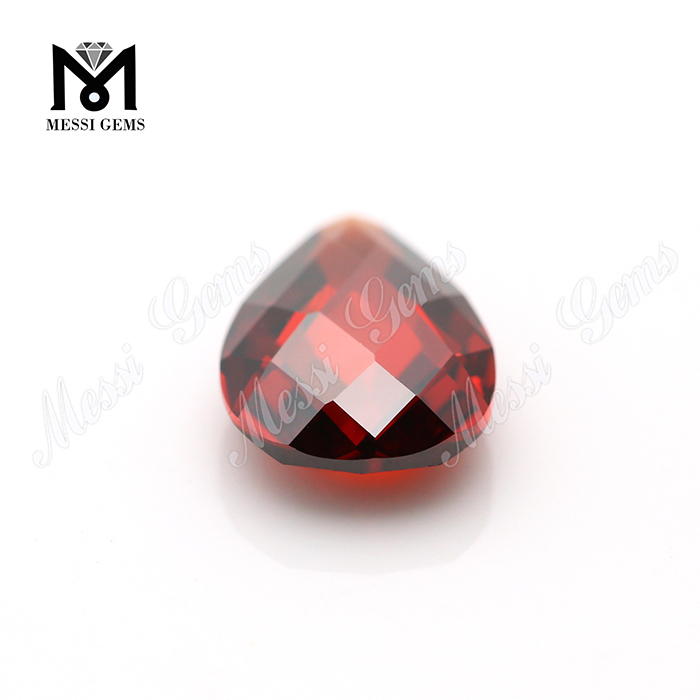 Piedra de zirconia cúbica granate pera doble briolette de 8x12 mm