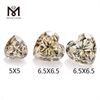 Venta al por mayor Moissanite Jewelry Heart Yellow 5-6.5mm Moissanite suelto