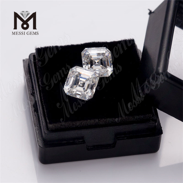 China Piedras sueltas Fabricante 7x7mm DEF White Asscher Cut Moissanite suelto para la venta