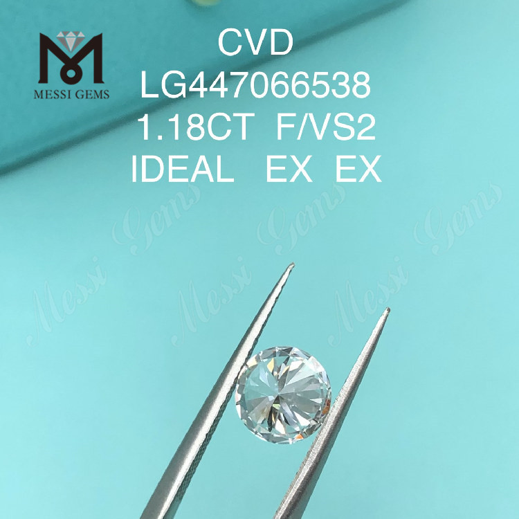 1,18 quilates F VS2 Redondo BRILLANTE IDEAL Corte CVD laboratorio hecho diamante costo