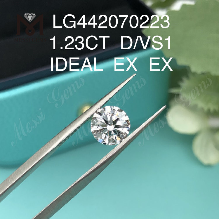 1.23 quilates D VS1 Redondo BRILLANTE IDEAL Diamante cultivado en laboratorio IGI